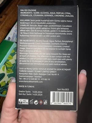 KANZUK Black Men Eau de Cologne Spray 3.4 fl oz Citral Limonene Fragrance - Thumbnail 2
