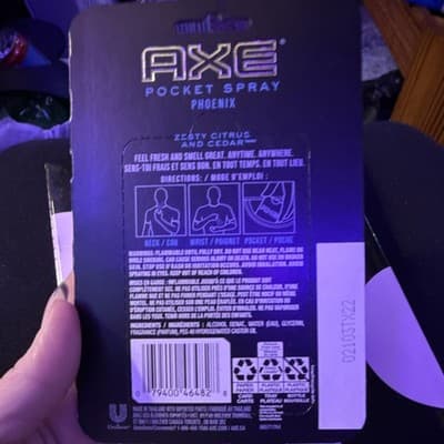 AXE Phoenix Pocket Spray Fragrance Instant Fresh Zesty Citrus Cedar 0.57 fl oz - Thumbnail 2