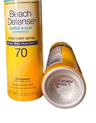2 New Neutrogena SPF 70 Beach Defense Sunscreen Spray Lotion (5 Oz.) - Thumbnail 4