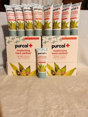 10 Pack 2 oz Bottles Hand Sanitizer Gel- Purcol + Kills 99.9% Germs - Thumbnail 10