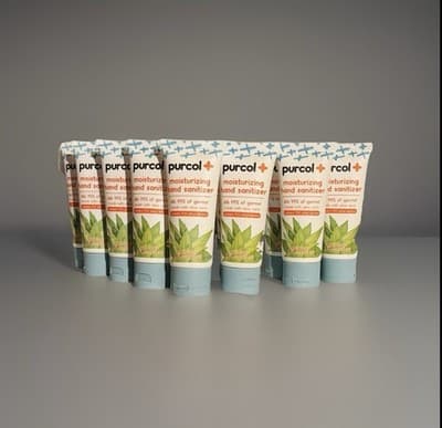 50 Pack Hand Sanitizer 2 oz Travel Size Mini Bottles Purcol+ New Sealed - Thumbnail 6