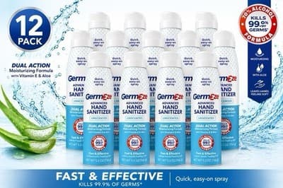 12 Pk Sanitizer Spray 6.5 oz. Multi-Purpose. Cleaning Product. Bulk Supply - Thumbnail 2