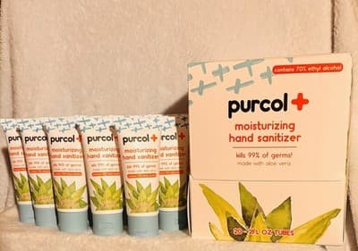50 Pack Hand Sanitizer 2 oz Travel Size Mini Bottles Purcol+ New Sealed - Thumbnail 6