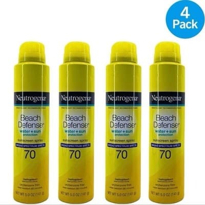 Neutrogena Beach Defense Sunscreen Spray Lotion SPF 70 (5 Oz.) Multi Pack - 2 - Thumbnail 4