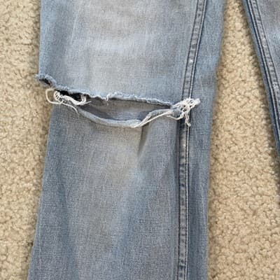 Abercrombie Fitch Curve Love Ultra High Rise Ankle Straight Distressed Women 6R - Thumbnail 5