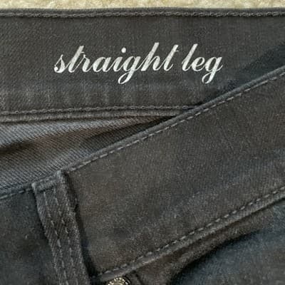 7 For All Mankind Straight Leg Black Jeans Womens Size 28 - Thumbnail 3