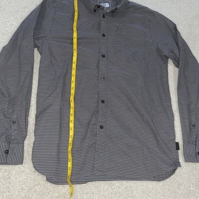 The North Face Mens Large Casual Long-Sleeve Button Up Shirt Gray W/ Stripes - Thumbnail 6