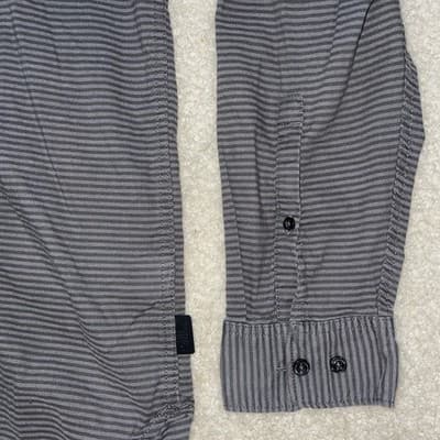 The North Face Mens Large Casual Long-Sleeve Button Up Shirt Gray W/ Stripes - Thumbnail 5