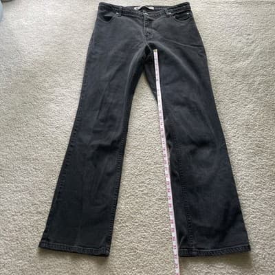 Women's Harley-Davidson Bootcut Black Denim Jeans - Size 14 Long - Thumbnail 4