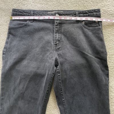 Women's Harley-Davidson Bootcut Black Denim Jeans - Size 14 Long - Thumbnail 6