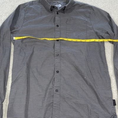 The North Face Mens Large Casual Long-Sleeve Button Up Shirt Gray W/ Stripes - Thumbnail 8