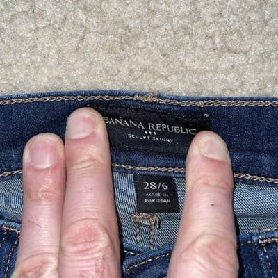 Banana Republic Pants Jeans Lot Size 6/28 Womens - Gray x1, Blue x1 - Thumbnail 6