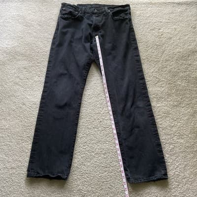 Polo Ralph Lauren Hampton Straight Leg Distressed Black Jeans Mens 34x32 - Thumbnail 6