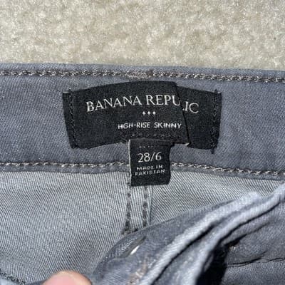 Banana Republic Pants Jeans Lot Size 6/28 Womens - Gray x1, Blue x1 - Thumbnail 2