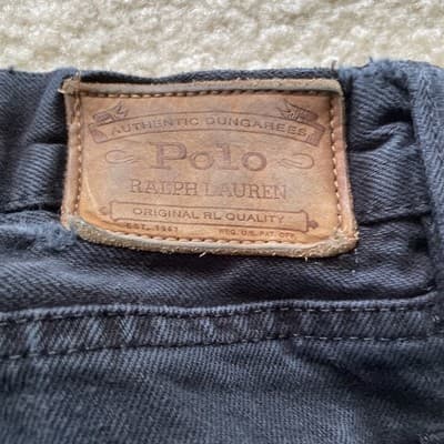 Polo Ralph Lauren Hampton Straight Leg Distressed Black Jeans Mens 34x32 - Thumbnail 11