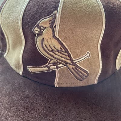 St Louis Cardinals Hat New Era Fitted 7 1/8 Tan Brown Rare Excellent Preowned - Thumbnail 2