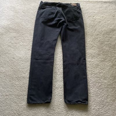 Polo Ralph Lauren Hampton Straight Leg Distressed Black Jeans Mens 34x32 - Thumbnail 9