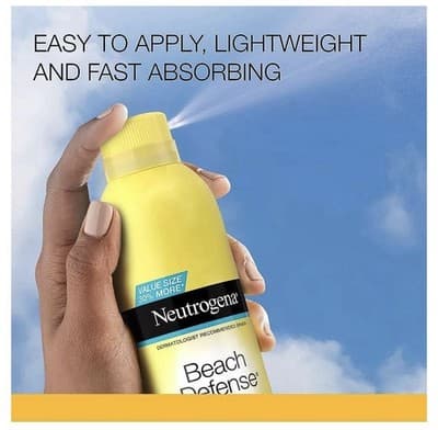 10 PACK Neutrogena Beach Defense Sunscreen Spray Lotion SPF 70- 5 Oz. Exp 11/26 - Thumbnail 4
