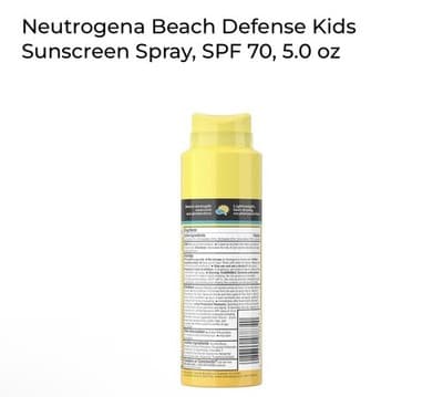 10 PACK Neutrogena Beach Defense Sunscreen Spray Lotion SPF 70- 5 Oz. Exp 11/26 - Thumbnail 7