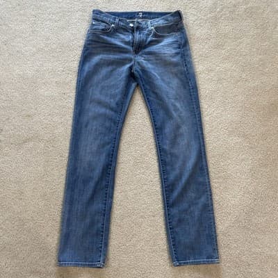7 for All Mankind Womens Jeans Size 31 Slimmy Preowned Blue - Thumbnail 4
