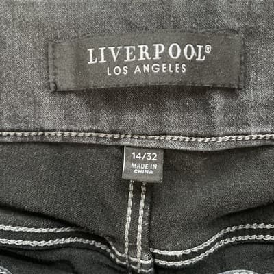Liverpool Womens Jeans Size 14/32 Stretch Black Preowned Good - Thumbnail 2
