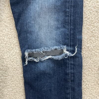 Adriano Goldschmied Womens Jeans Size 24R Distressed Ex-Boyfriend Slim Blue - Thumbnail 2