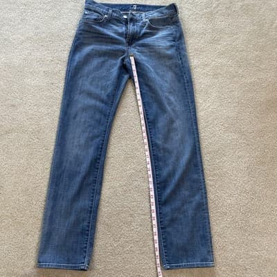 7 for All Mankind Womens Jeans Size 31 Slimmy Preowned Blue - Thumbnail 6