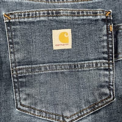 Carhartt Relaxed Fit Womens Jeans Size 8 Short Preowned Blue - Thumbnail 9