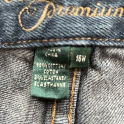 Lauren Jeans Premium Womens 16W Blue Preowned High Quality Durable - Thumbnail 3
