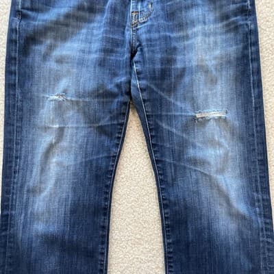 Adriano Goldschmeid Jeans The Protege Straight Leg Distressed 34x32 - Thumbnail 6
