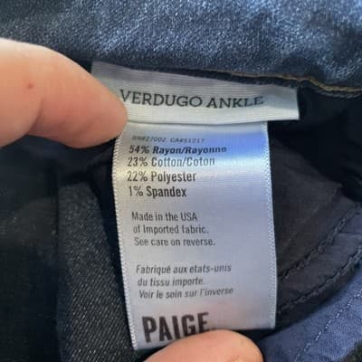 Paige Premium Denim Verdugo Ankle Jeans Womens Size 29 Good Condition Pre-Owned - Thumbnail 8