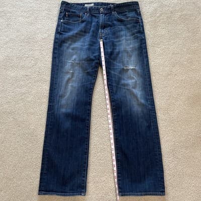 Adriano Goldschmeid Jeans The Protege Straight Leg Distressed 34x32 - Thumbnail 8