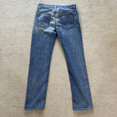 7 for All Mankind Womens Jeans Size 31 Slimmy Preowned Blue - Thumbnail 8