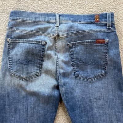 7 for All Mankind Womens Jeans Size 31 Slimmy Preowned Blue - Thumbnail 9