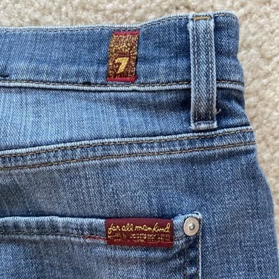 7 for All Mankind Womens Jeans Size 31 Slimmy Preowned Blue - Thumbnail 10