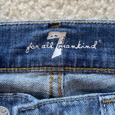 7 for All Mankind Womens Jeans Size 31 Slimmy Preowned Blue - Thumbnail 2