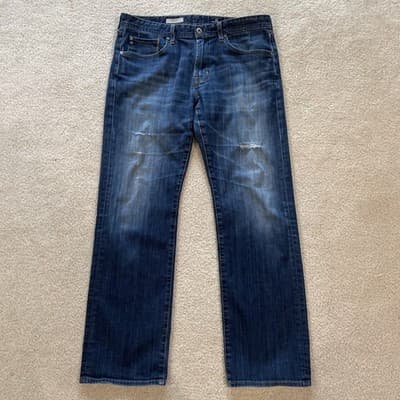 Adriano Goldschmeid Jeans The Protege Straight Leg Distressed 34x32 - Thumbnail 5