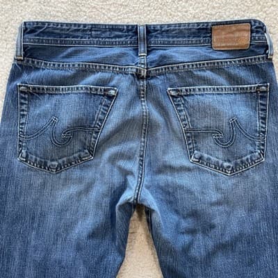 Adriano Goldschmeid Jeans The Protege Straight Leg Distressed 34x34 Blue - Thumbnail 11