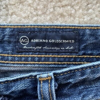 Adriano Goldschmeid Jeans The Protege Straight Leg Distressed 34x34 Blue - Thumbnail 2