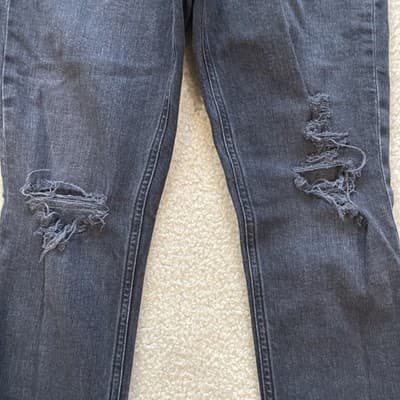 Agolde Womens Jeans Size 26 Black Distressed Preowned Excellent - Thumbnail 6