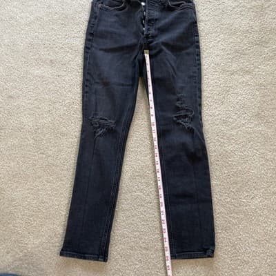 Agolde Womens Jeans Size 26 Black Distressed Preowned Excellent - Thumbnail 8