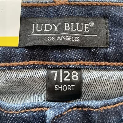 Judy Blue Straight Fit Mid Rise Womens Jeans 7/28 Short New with Tags - Thumbnail 2