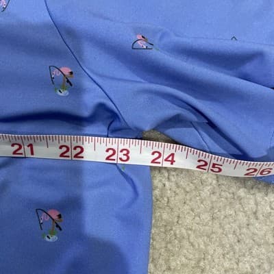 RLX Ralph Lauren Golf Polo Mens Large Blue w Flamingos Preowned - Thumbnail 7
