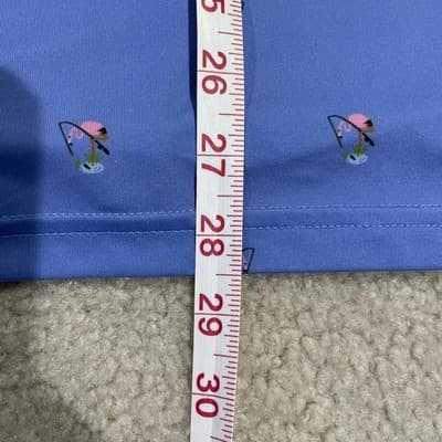 RLX Ralph Lauren Golf Polo Mens Large Blue w Flamingos Preowned - Thumbnail 5