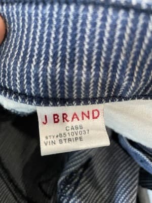 J Brand Womens Cass Vin Stripe w Zippers at Ankles Size 30 Preowned Excellent - Thumbnail 11