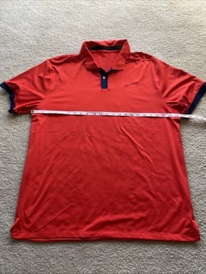 Nike Dri Fit Golf Polo Red-Orange Mens Size xl Preowned Excellent - Thumbnail 8