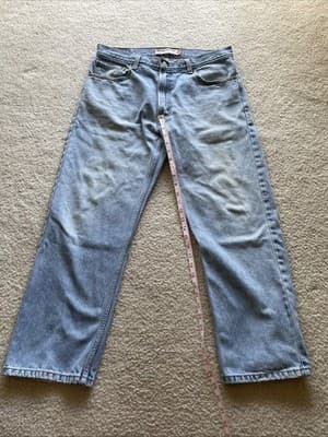 Levis 505 Regular Fit Jeans Mens Size 36x29 Light Blue Preowned Good - Thumbnail 4