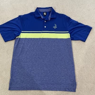 Footjoy Golf Polo Pinehurst 1895 Logo Mens Large Preowned Polyester - Thumbnail 2