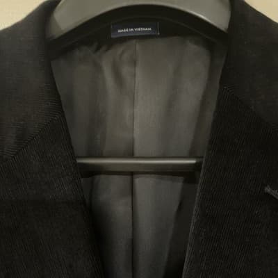 Stafford Mens Black Corduroy Sport Coat Classic Fit Stretch Size 48 Long NWT - Thumbnail 7