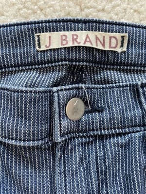J Brand Womens Cass Vin Stripe w Zippers at Ankles Size 30 Preowned Excellent - Thumbnail 6